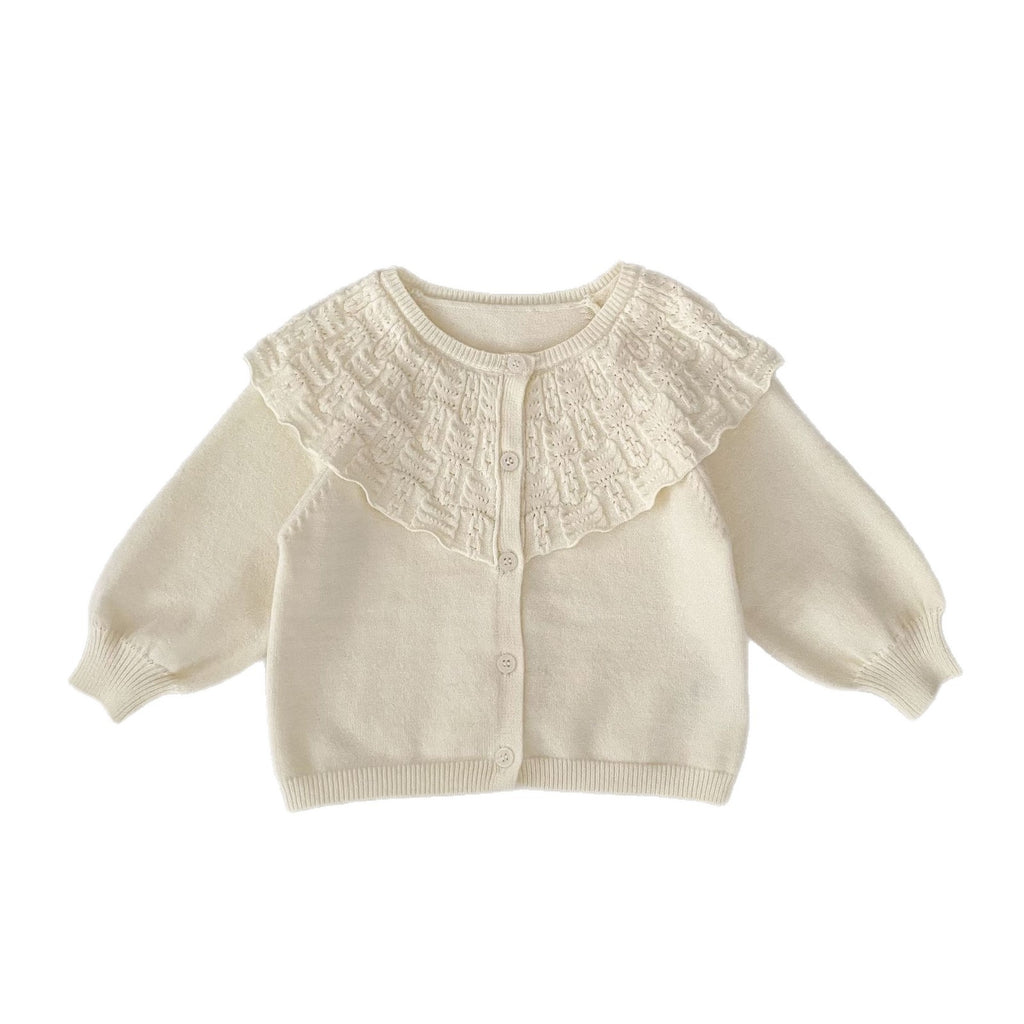 Baby Knitted Large Lapel Knitted Coat