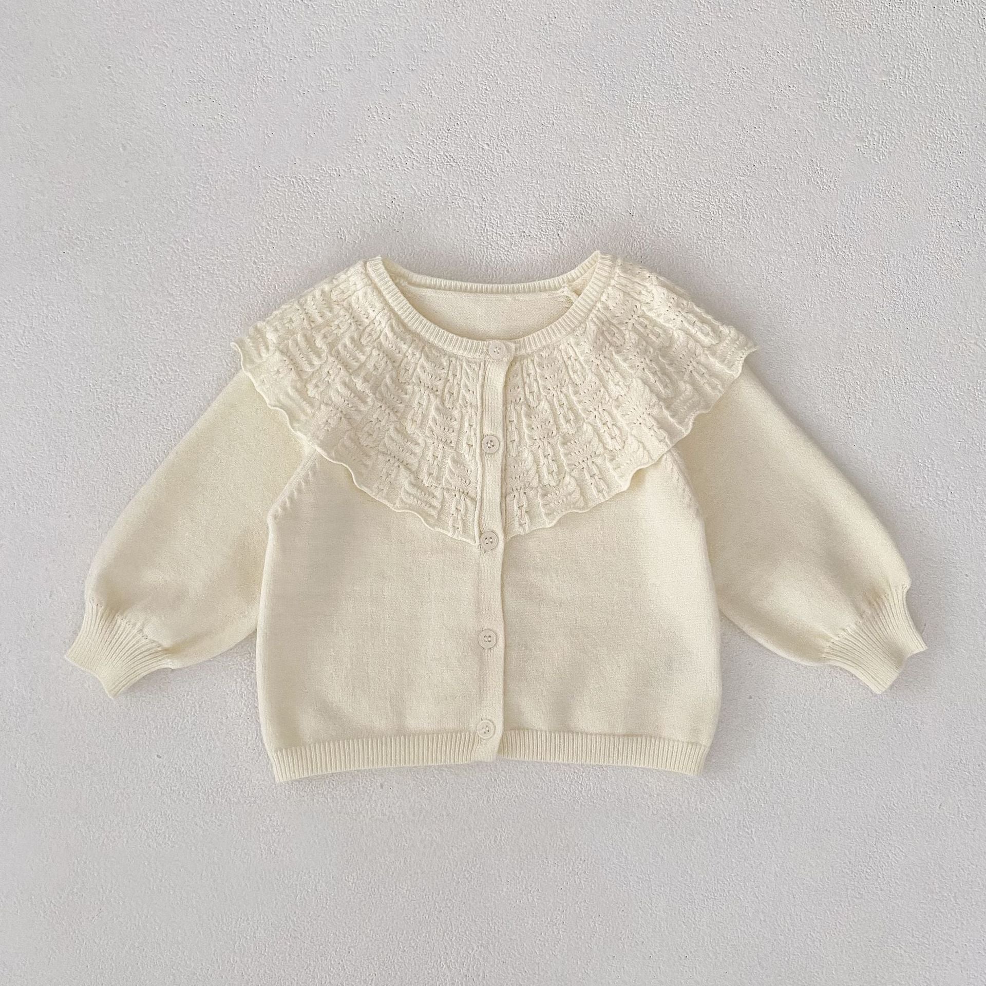 Baby Knitted Large Lapel Knitted Coat